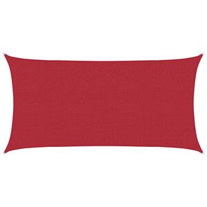 vidaXL Sunshade Sail 2 x 6 m HDPE Rectangular Red