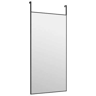 vidaXL Door Mirror Black 40x80 cm Glass and Aluminium