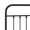 vidaXL Metal Bed Frame without Mattress with Footboard Black 120x200cm