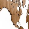 MiMi Innovations Wooden World Map Wall Decoration Exclusive Walnut 130x78 cm