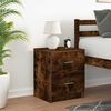 vidaXL Bedside Cabinet with 2 Drawers Smoked Oak 40x36x50 cm