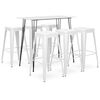 vidaXL 7 Piece Bar Set White