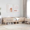 vidaXL Bed Frame 100x200 cm Solid Wood Pine