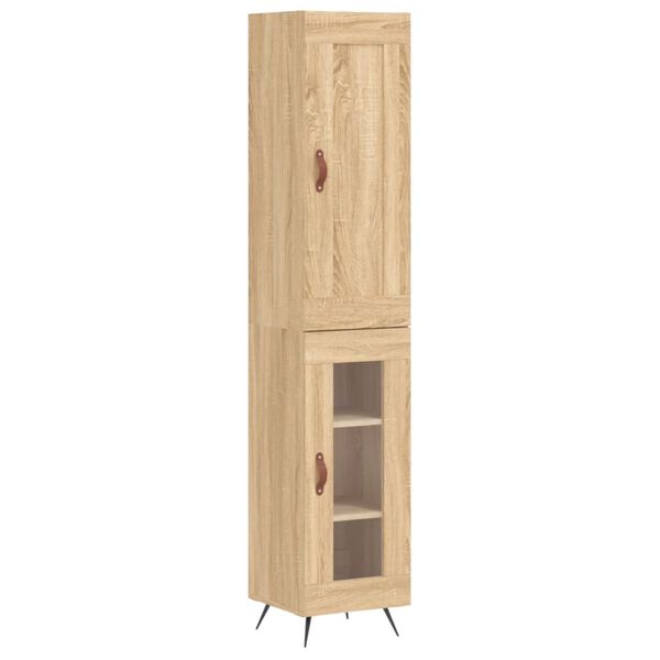 vidaXL Highboard Sonoma Oak 34.5x34x180 cm Engineered Wood