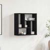 vidaXL Wall Shelf Black Oak 45x16x45 cm Engineered Wood