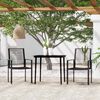 vidaXL 3 Piece Garden Dining Set Black