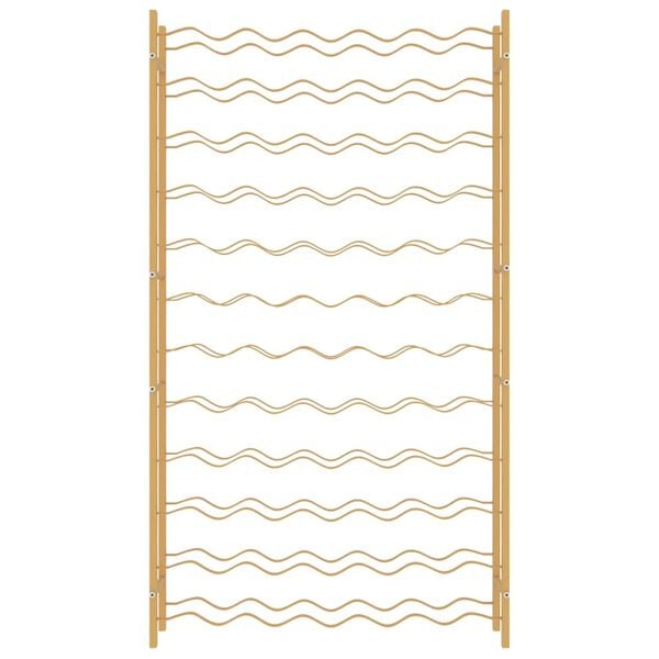 vidaXL Wine Rack for 72 Bottles Gold Metal