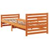 vidaXL Bed Frame with Headboard Wax Brown 80 x 200 cm Engineered Wood