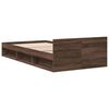 vidaXL Bed Frame with Drawer without Mattress Brown Oak 100x200 cm