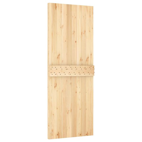 vidaXL Sliding Door with Hardware Set 80x210 cm Solid Wood Pine
