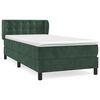 vidaXL Box Spring Bed with Mattress Dark Green 80x200 cm Velvet