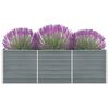 vidaXL Garden Raised Bed Galvanised Steel 240x40x77 cm Grey