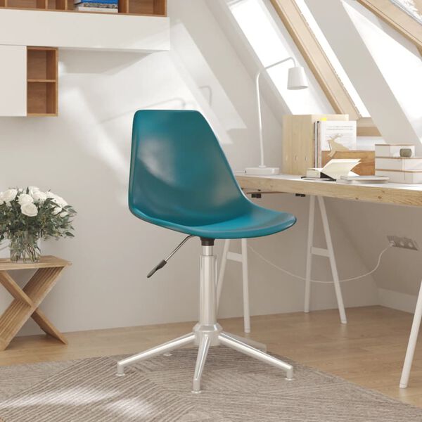 vidaXL Swivel Office Chair Turquoise PP