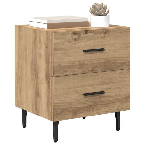 vidaXL Bedside Cabinet Artisan Oak 40 x 35 x 47.5 cm Engineered Wood