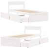 vidaXL Bed Frame without Mattress White 90x190 cm Single Solid Wood Pine