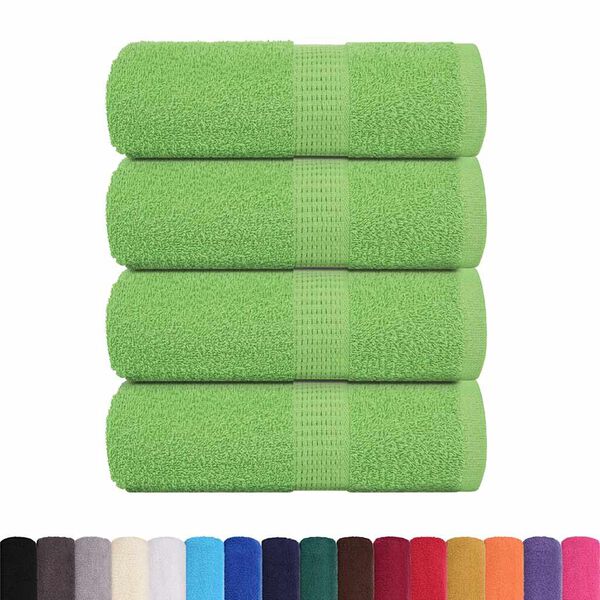 vidaXL Wash Towels "FROGN" 4 pcs Apple Green 30x30 cm 360 gsm