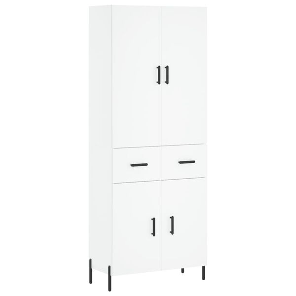 vidaXL Highboard White 69.5x34x180 cm Engineered Wood