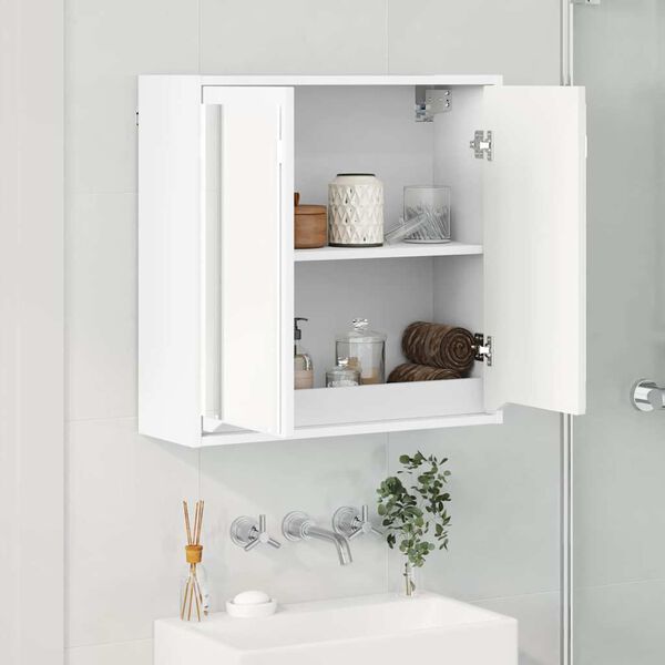 vidaXL Bathroom Mirror Cabinet White 60 x 20 x 60 cm Engineered Wood