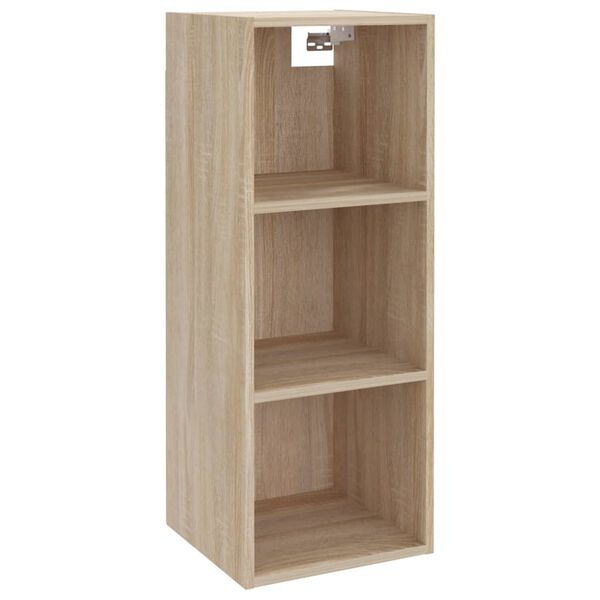 vidaXL Wall Cabinet Sonoma Oak 34.5x32.5x90 cm Engineered Wood