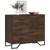 vidaXL Chest of Drawers Brown Oak 91x35.5x74.5 cm Engineered wood