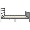 vidaXL Bed Frame without Mattress Grey 200x200 cm Solid Wood Pine