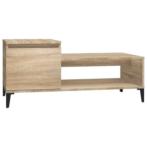 vidaXL Coffee Table Sonoma Oak 100x50x45 cm Engineered Wood
