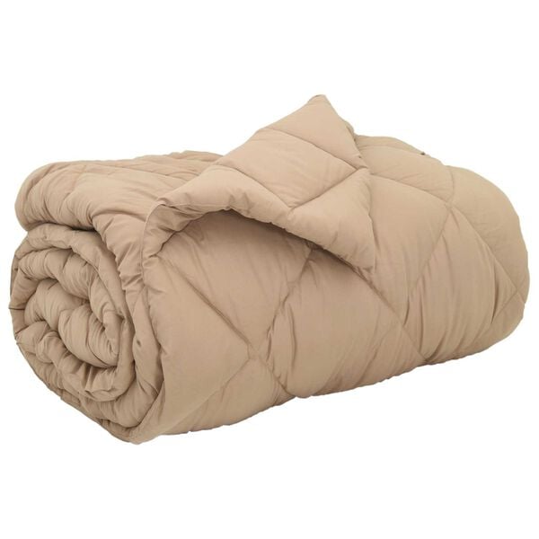 vidaXL Winter Duvet Taupe 220 x 135 cm Microfiber