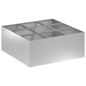 vidaXL Garden Planter Silver 100 x 100 x 20 cm Galvanised Steel
