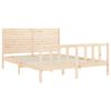 vidaXL Bed Frame without Mattress King Size Solid Wood Pine