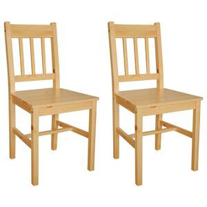 vidaXL Dining Chairs 2 pcs Pinewood