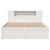 vidaXL Bed Frame without Mattress White 120x190 cm Small Double Solid Wood Pine