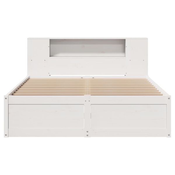 vidaXL Bed Frame without Mattress White 120x190 cm Small Double Solid Wood Pine
