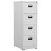 vidaXL Filing Cabinet Light Grey 46x62x133 cm Steel