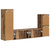 vidaXL TV Cabinet Set Wall-mounted 4 pcs Old Wood Engineered Wood