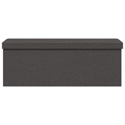 vidaXL Storage Bench Foldable Dark Grey Faux Linen