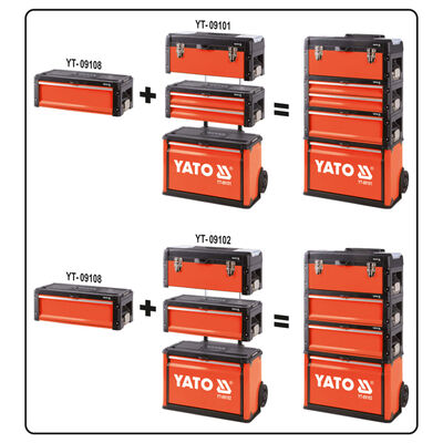 YATO Tool Box with 1 Drawer 49.5x25.2x18 cm