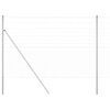 vidaXL Ground Fix Welded Wire Fence 25 x 1.6 m Galvanised Steel Silver