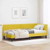 vidaXL Corner Bed Frame with Headboard Yellow 90 cm x 190 cm Velvet