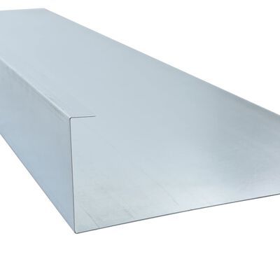 vidaXL Snail Fence Plates 4 pcs Galvanised Steel 150x7x25 cm 0.7 mm