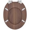 vidaXL Toilet Seat 2 pcs Brown 44 x 38 cm MDF board