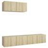 vidaXL 3 Piece TV Cabinet Set Sonoma Oak Engineered Wood (801475x3)