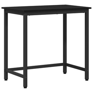 vidaXL Table Black Oak 100 x 50 x 76.5 cm Engineered Wood and Steel