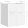 vidaXL 2 Piece Bathroom Furniture Set White Engineered Wood