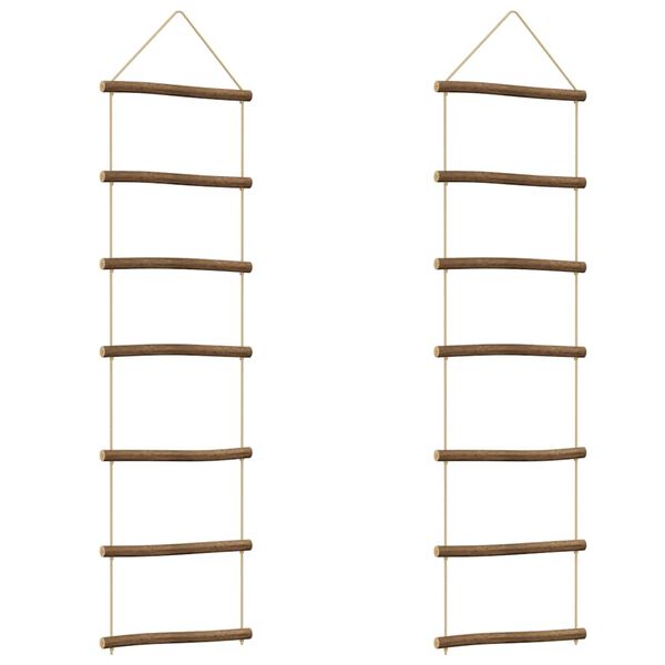 vidaXL Wall Decorations Ladder-Shaped 2 pcs 30x100 cm Natural Branch