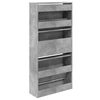vidaXL Shoe Cabinet Concrete Grey 60x21x125.5 cm Engineered Wood