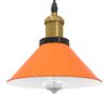 vidaXL Pendant Lamp Height Adjustable E27 Gloss Orange Ø 22 cm Metal