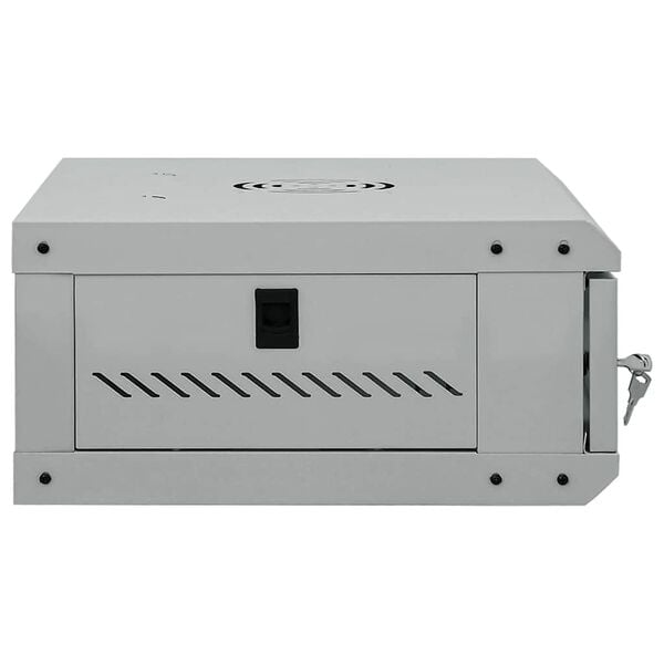 vidaXL Network Cabinet with Storage Grey 53 x 45 x 21 cm Steel