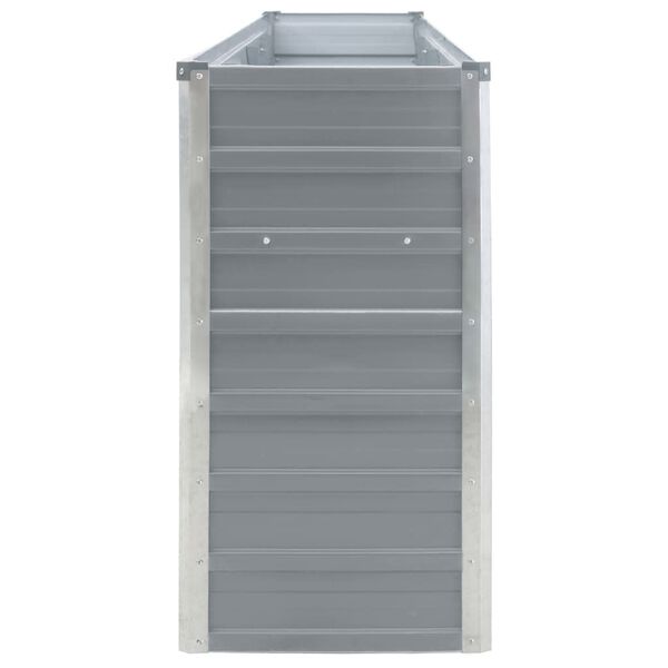 vidaXL Raised Garden Bed 320x40x77 cm Galvanised Steel Grey