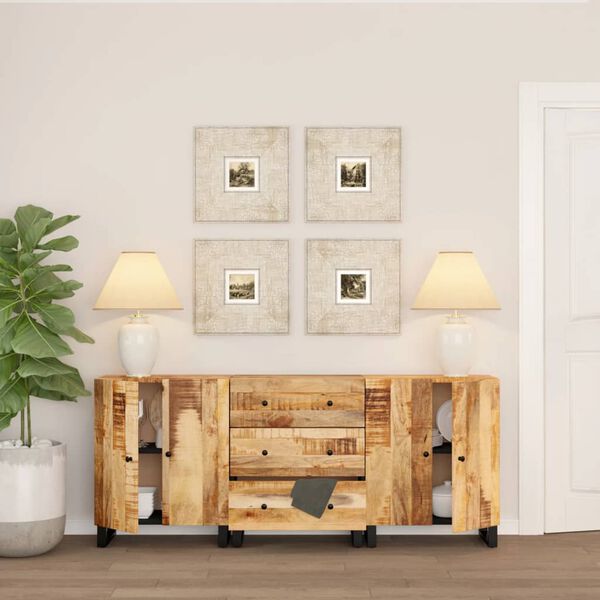 vidaXL Sideboards 3 pcs Rough Mango Wood