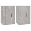 vidaXL Wall Mounted TV Cabinets 2 pcs Concrete Grey 40x34.5x60 cm